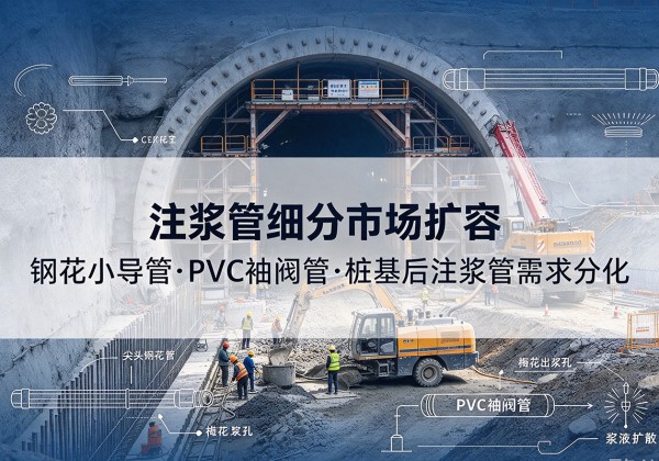 袁州注浆管细分市场扩容，隧道钢花小导管、PVC 袖阀管、桩基后注浆管需求分化